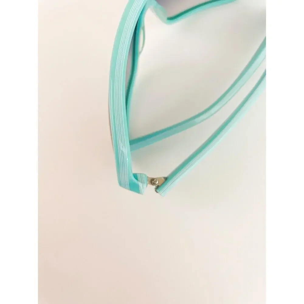 Stussy Mint Green Shield Sunglasses with Gradient Smoke Lenses